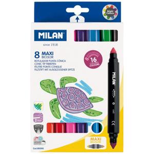 262067-8-etuis-maxi-tweekleurige-viltstiften-milan-veelkleurig-tu