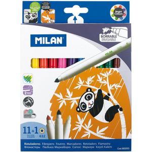 262069-etui-met-11-uitwisbare-viltstiften-met-gum-milan-veelkleurig-tu