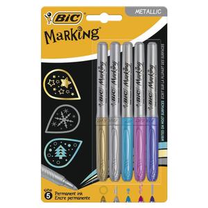270076-set-van-5-bic-permanente-metalen-markers-milan-veelkleurig-tu