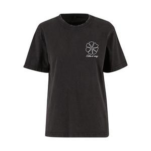 mst377-00007-dames-t-shirt-miss-tee-one-line-flowers-zwart