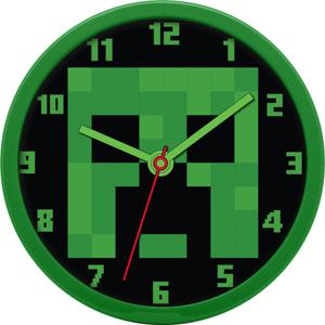8435507874786-kinderwandklok-mojang-studios-minecraft-groene-25-cm