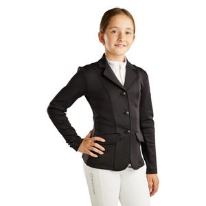 comb4577-4-wedstrijdjas-voor-meisjes-montar-bow-belt-and-tone-in-tone-crystals-zwart