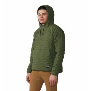 2057331-347-wandeljack-met-capuchon-mountain-hardwear-stretchdowntm-overtollig-groen
