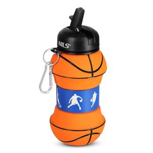15-02-121-vouwbare-siliconen-fles-nils-nc4104-basketball-oranje-550-ml