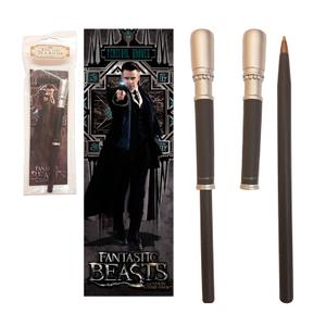 849421003951-baguette-pen-en-bladwijzer-noble-collection-fantastic-beasts-percival-graves-zwart-18-5-cm