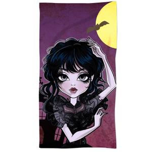 8435631339144-katoenen-badhanddoek-voor-dames-ociostock-gothic-girl-paars-70x140-cm