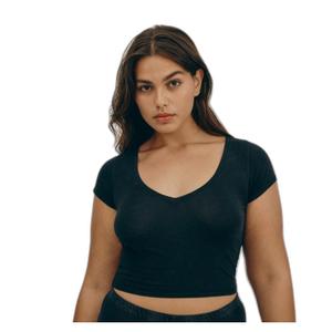 ob410002-black-dames-t-shirt-met-v-hals-organic-basics-core-baby-zwart