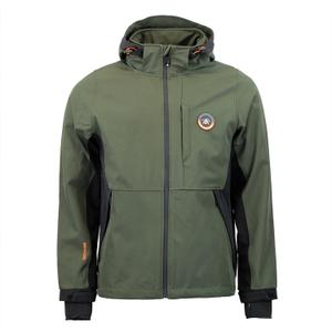 cafe-yd-k-kaki-noir-softshell-jack-met-mesh-voering-peak-mountain-cafe-kaki-zwart