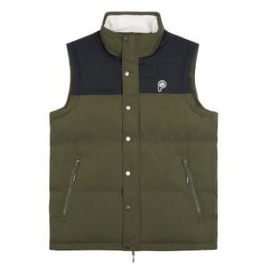 pfd0054-407-gewatteerd-vest-met-trechterhals-penfield-bear-cut-and-sew-groen-zwart