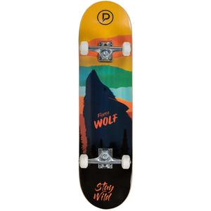 880307-skateboard-playlife-fierce-wolf-veelkleurig-79x20-5-cm