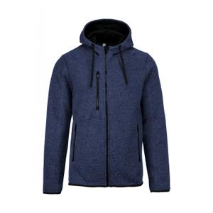 pa365-navymelange-sweatshirt-capuchon-met-rits-gevlekt-proact-marine-gemeleerd