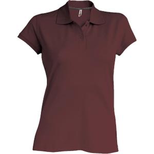 k242-chocolate-korte-mouw-vrouwen-polo-kariban-chocolade
