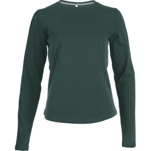 k383-kellygreen-dames-t-shirt-met-lange-mouwen-kariban-col-rond-donkergroen