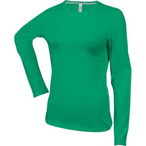k383-forestgreen-dames-t-shirt-met-lange-mouwen-kariban-col-rond-bosgroen