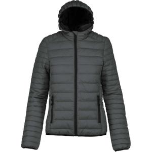 k6111-marldarkgrey-donsjack-voor-dames-kariban-legere-capuche-donkergrijs