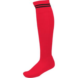 pa015-sportyred-black-gestreepte-sportsokken-proact-lichtrood-zwart