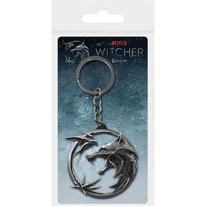 616the002-3d-metalen-sleutelhanger-voor-kinderen-pyramid-the-witcher-swallow-and-star-zilver-tu