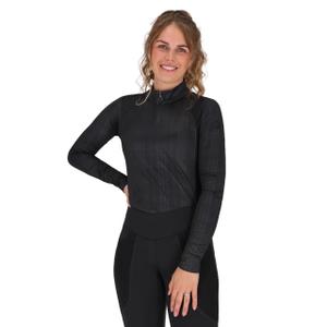 8879-zw-damespolo-met-lange-mouwen-qhp-zahra-zwart