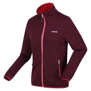 rwa596-yan-damesfleece-met-rits-regatta-newhill-burgundy-rumba-red
