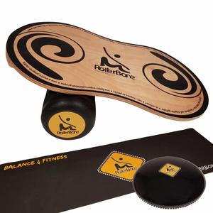 1622014-balansplank-met-pro-roller-softpad-mat-rollerbone-bruin-zwart-74x41-5x3-cm