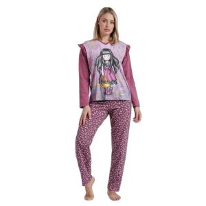 60785-0-000217-dames-pyjama-met-lange-mouwen-santoro-london-flying-the-nest-morado