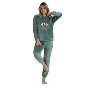 62389-0-001350-warme-pyjama-met-lange-mouwen-voor-dames-santoro-london-be-kind-to-the-planet-groene-hoja