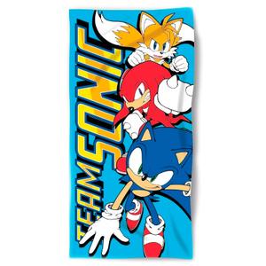 8435631339052-katoenen-strandlaken-sega-sonic-the-hedgehog-turquoise-geel-blauw-rood-70x140-cm