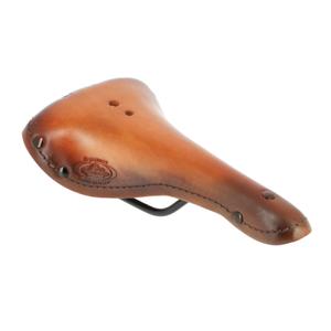 501508-echte-lederen-zadel-selle-montegrappa-1960-old-sporting-charleston-bruine-290-mm