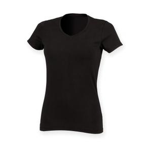 sk122-black-dames-t-shirt-met-v-hals-skinni-fit-feel-good-zwart
