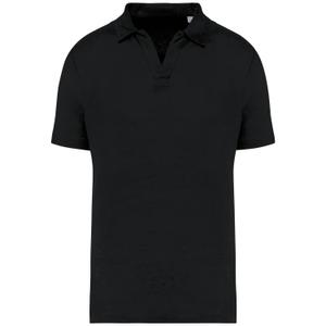 sp220-black-linnen-poloshirt-spasso-zwart