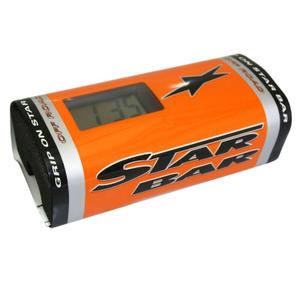 154337-stuurschuim-met-geintegreerde-klok-voor-stuur-zonder-stang-starbar-booster-pads-oranje-tu