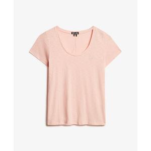 w1011381a-11r-dames-t-shirt-superdry-scoop-neck-lichtroze