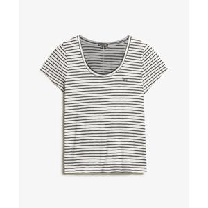 w1011381a-f7w-dames-t-shirt-superdry-scoop-optische-strepen-marineblauw-eclips
