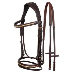 suh01030-darkbrown-anatomische-rubberen-hoofdstel-voor-paard-supreme-donkerbruin