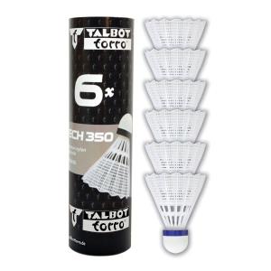 479102-badminton-shuttle-talbot-torro-tech-350-korb-x6-white-blue-medium-tu