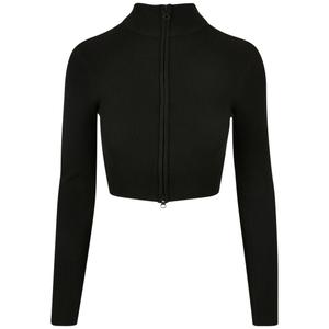 tb5089-00007-gebreid-damesvest-met-shorts-rits-urban-classics-zwart