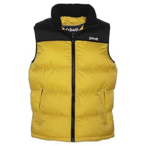 utahv-yellow-mouwloos-donsjack-schott-geel