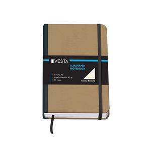 106120-notitieblok-met-rubber-a6-96-gelinieerde-vellen-vesta-nature-caqui-tu