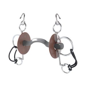 6532811-130-pelham-voor-paard-kort-met-tongopening-zacht-beris-konnex-130-mm-grijs-zilverkleurig-bruin-130-mm