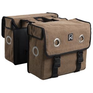 11043-dubbele-bagagedrager-tas-willex-canvas-beige