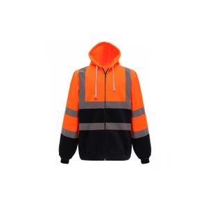 yhvk07-orange-navy-sweatshirt-hoge-zichtbaarheid-capuchon-met-rits-yoko-oranje-navy